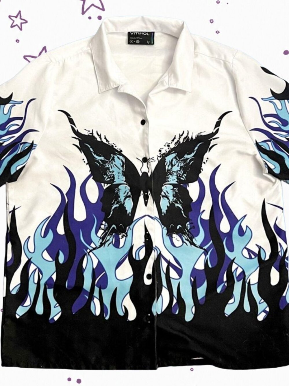 Vitriol Flame & Butterfly Button-Up